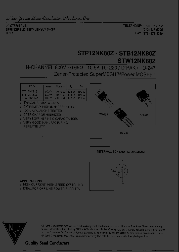 STW12NK80Z_8082959.PDF Datasheet