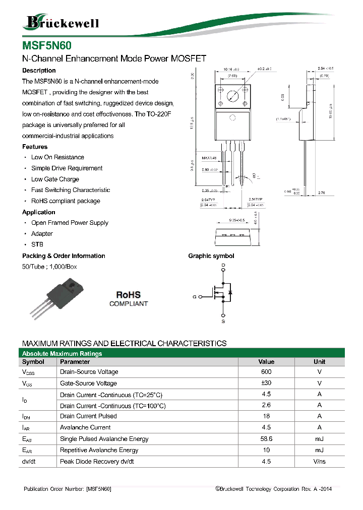 MSF5N60_8083885.PDF Datasheet