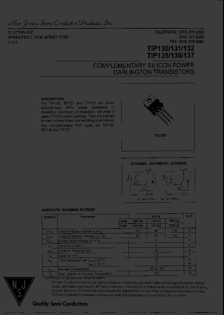 TIP131_8096383.PDF Datasheet