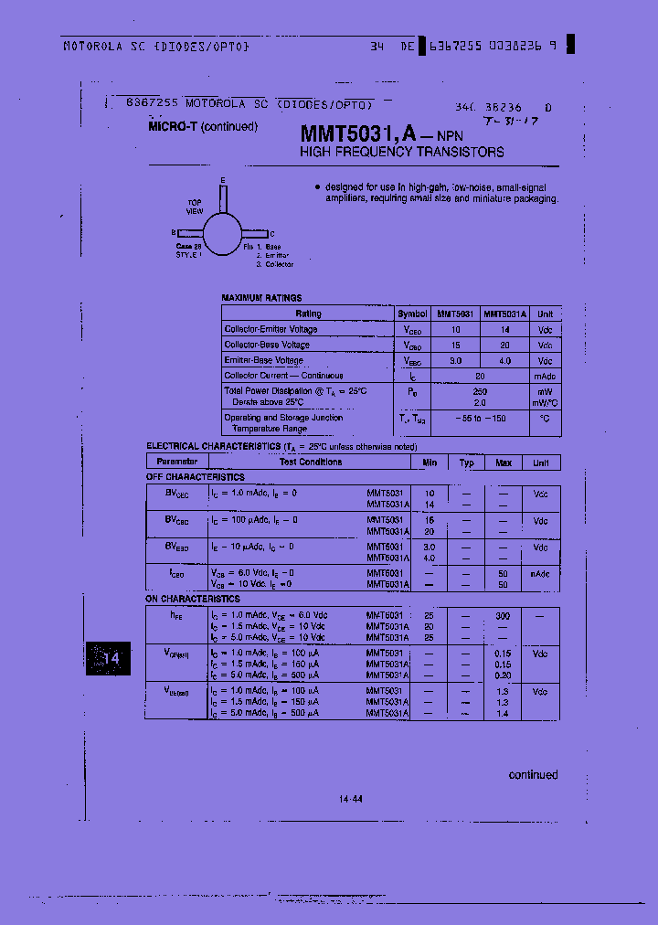 MMT5031_8101366.PDF Datasheet