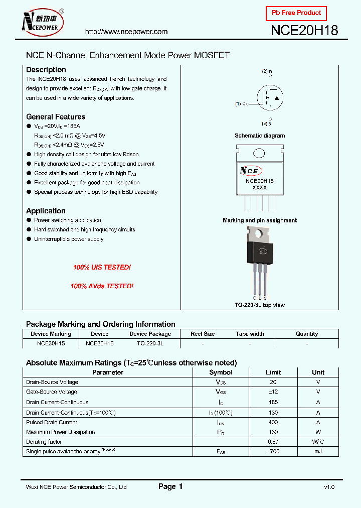 NCE20H18_8104271.PDF Datasheet