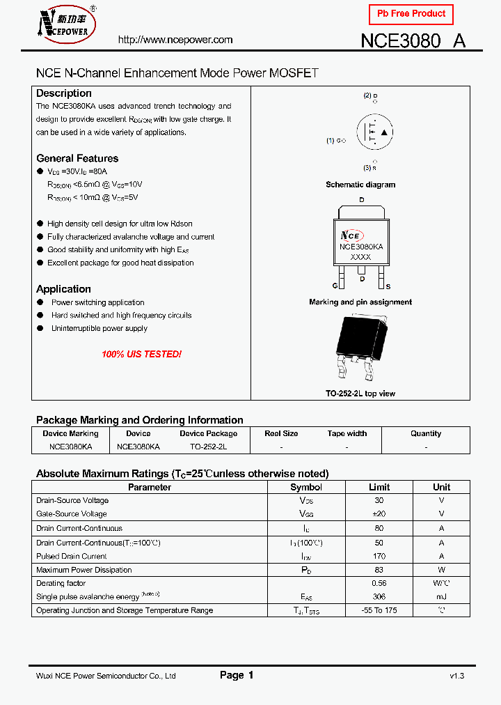 NCE3080KA_8104436.PDF Datasheet