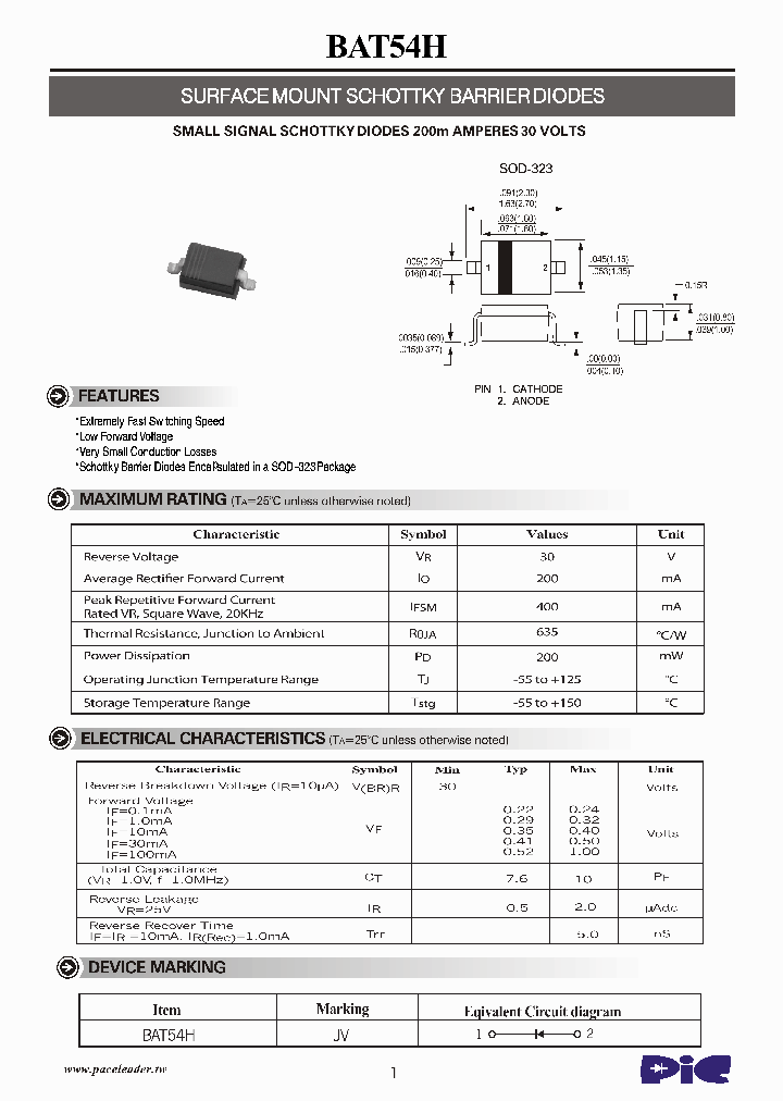 BAT54H_8106645.PDF Datasheet