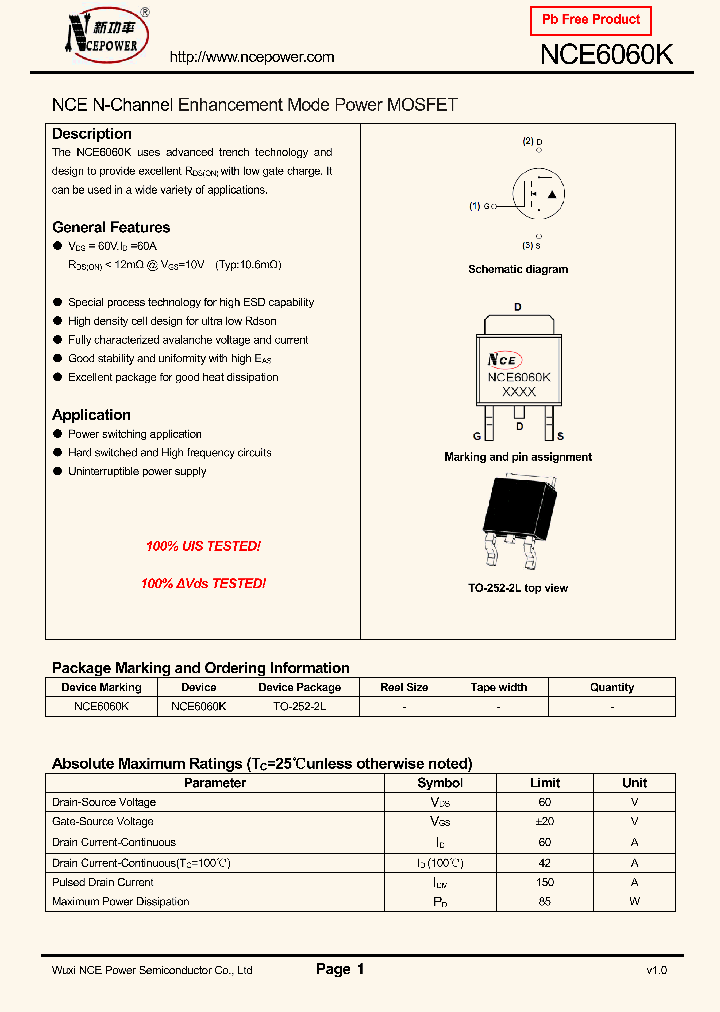 NCE6060K_8110362.PDF Datasheet