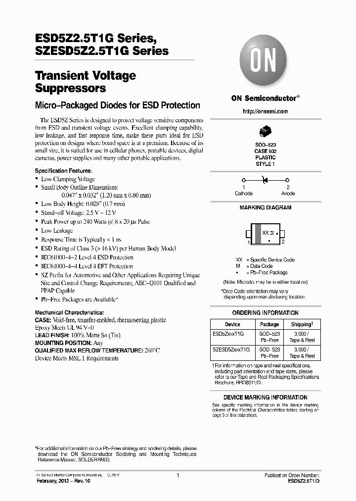 ESD5Z25T1-D_8113305.PDF Datasheet