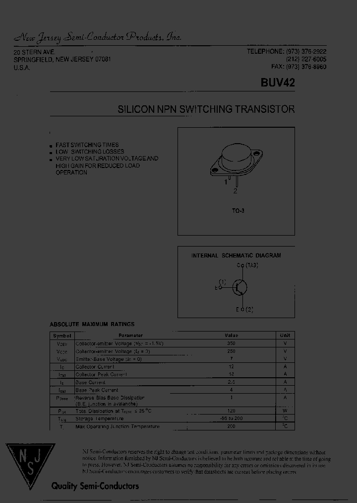 BUV42_8126912.PDF Datasheet