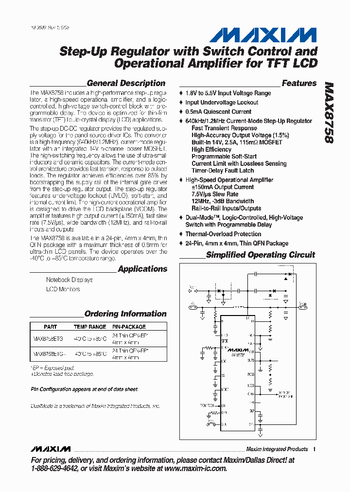 MAX8758ETG_8135831.PDF Datasheet