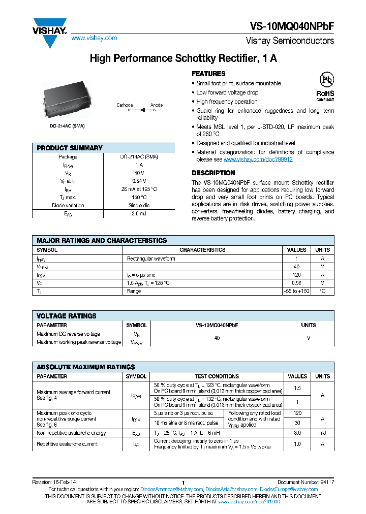 VS-10MQ040NPBF-15_8137647.PDF Datasheet