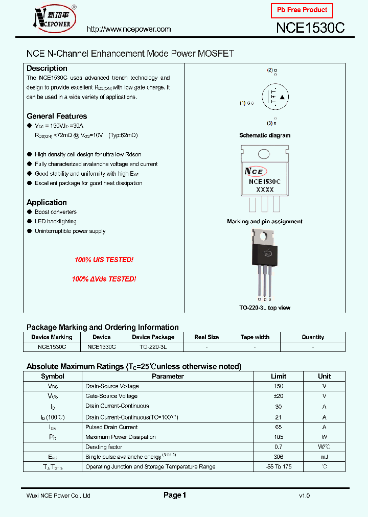 NCE1530C_8149755.PDF Datasheet