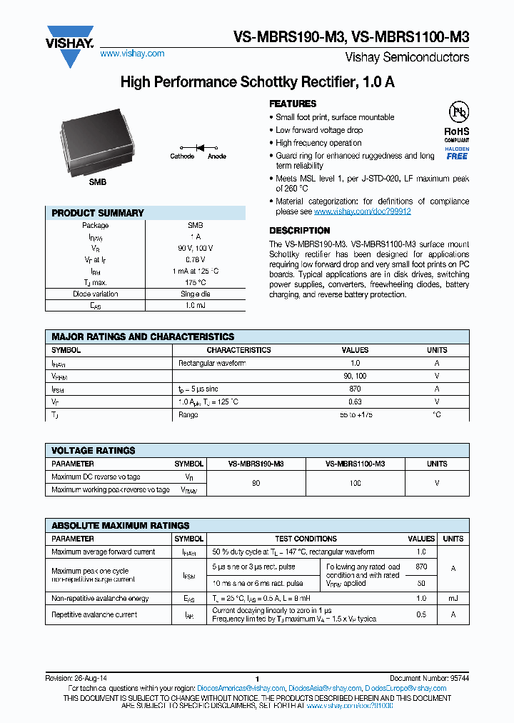 VS-MBRS190-M3_8156696.PDF Datasheet