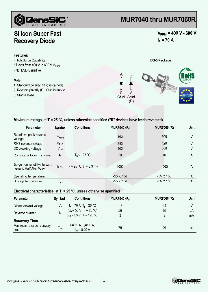 MUR7040R_8157665.PDF Datasheet