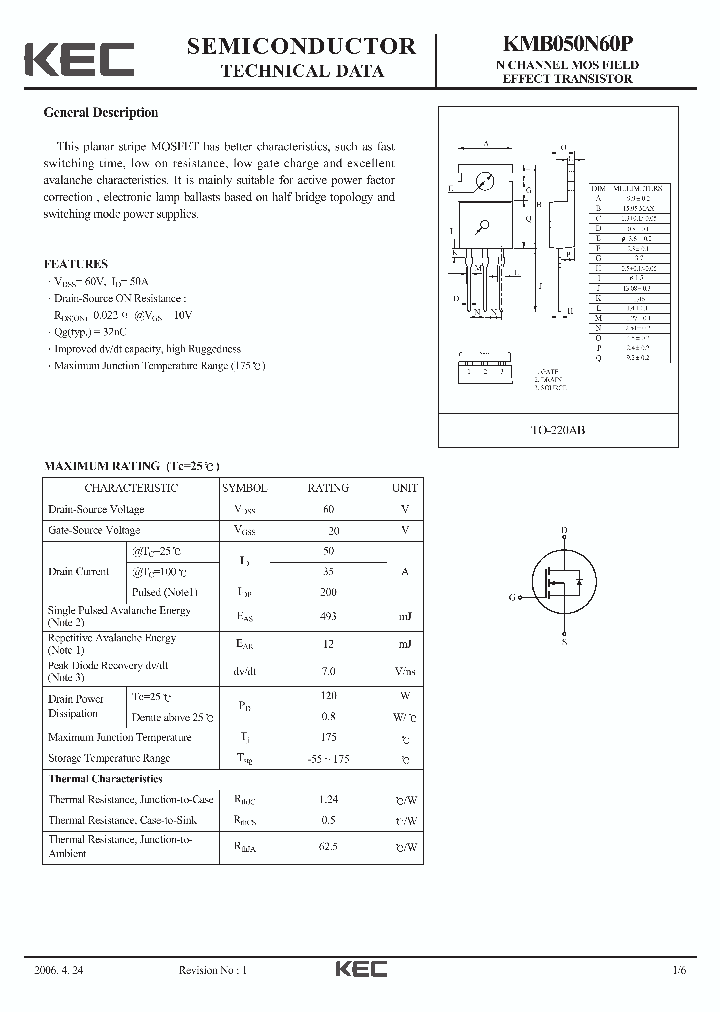 KMB050N60P_8159627.PDF Datasheet