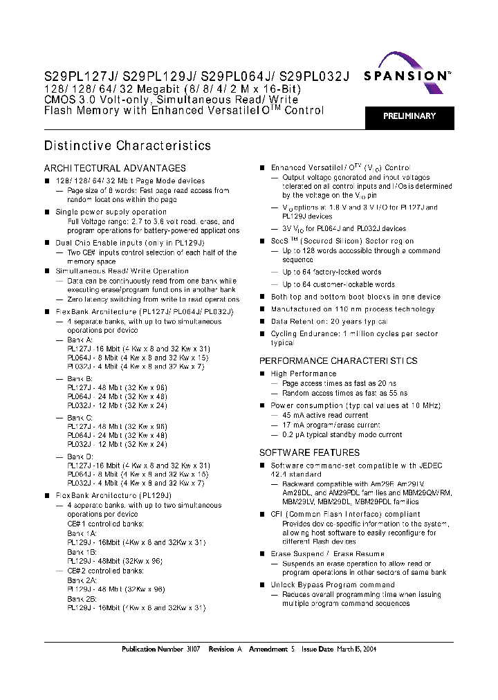 S29PL127J60BAW001_8175035.PDF Datasheet
