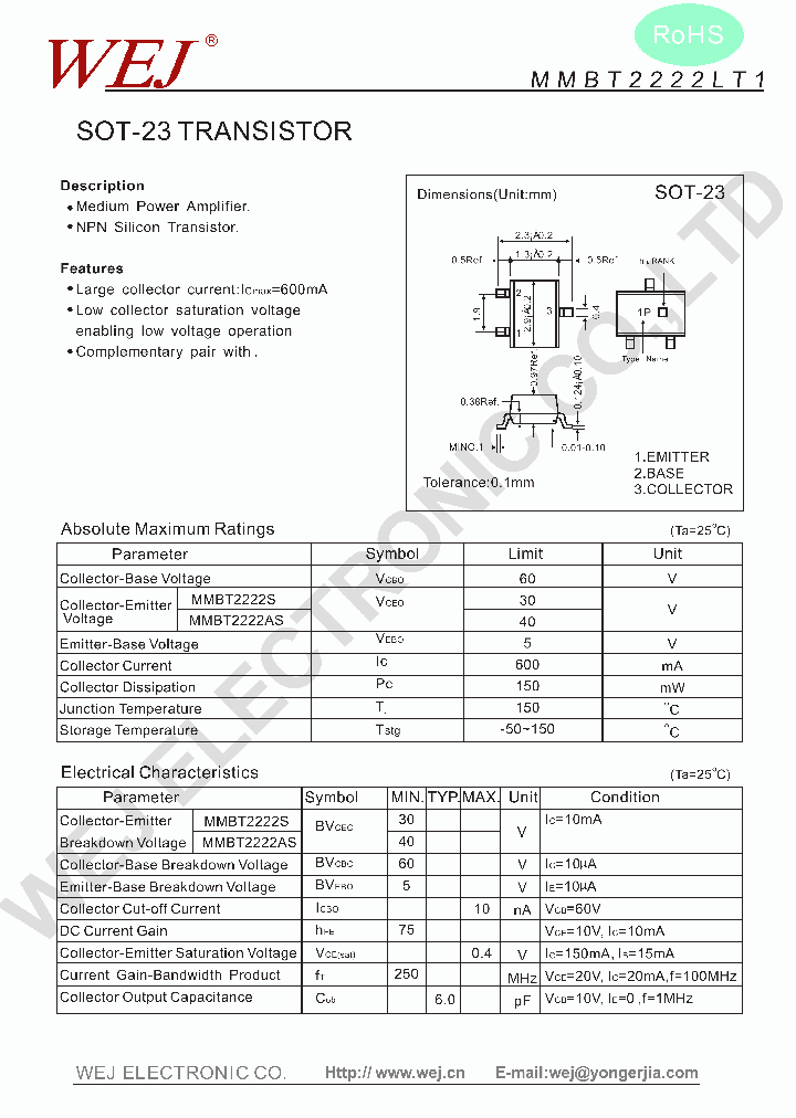 MMBT2222LT1_8187782.PDF Datasheet