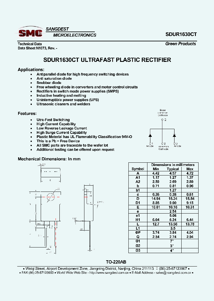 SDUR1630CT_8189016.PDF Datasheet