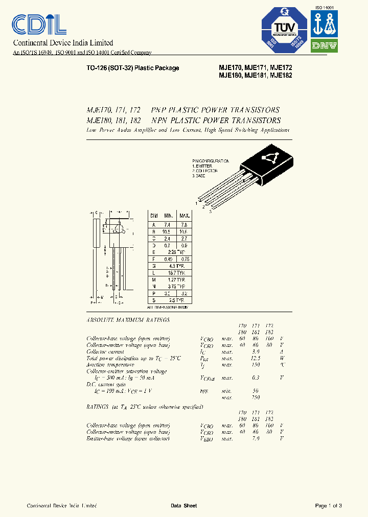 MJE172_8191403.PDF Datasheet