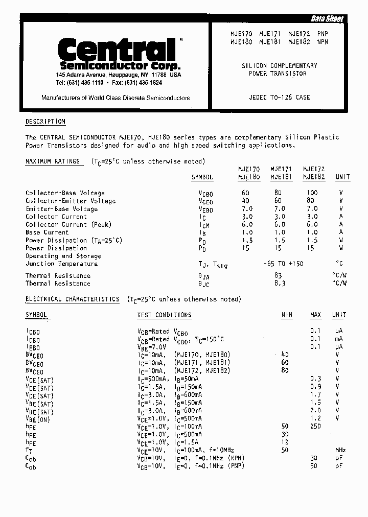 MJE172_8191405.PDF Datasheet