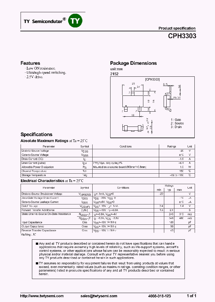 CPH3303_8191729.PDF Datasheet