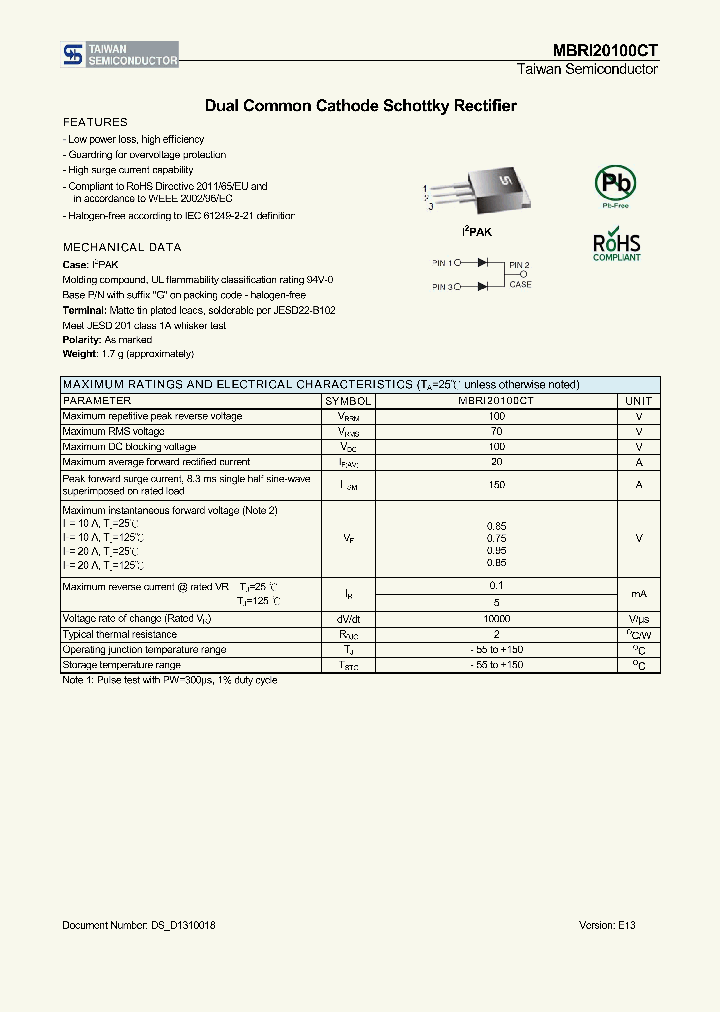 MBRI20100CT-14_8192157.PDF Datasheet