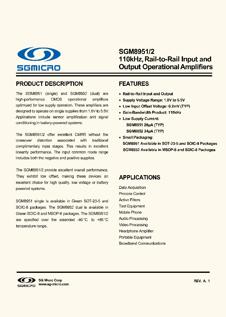 SGM8952_8192678.PDF Datasheet