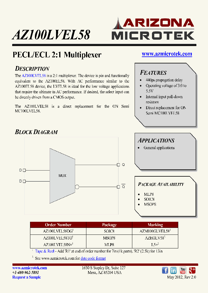 AZ100LVEL58N_8194374.PDF Datasheet