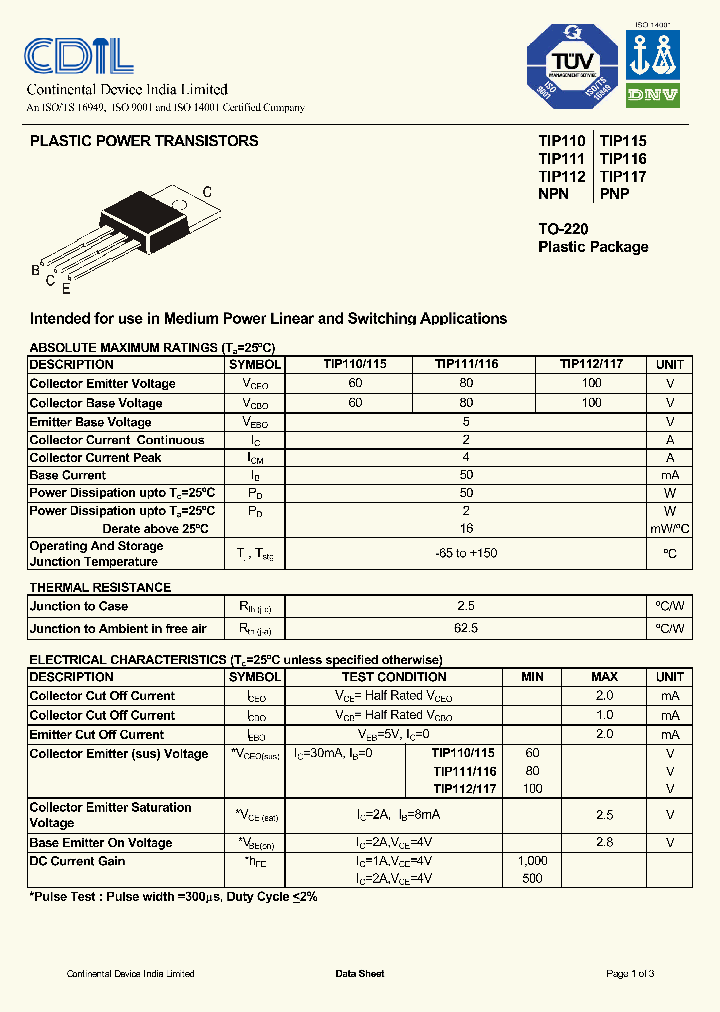 TIP110_8194651.PDF Datasheet