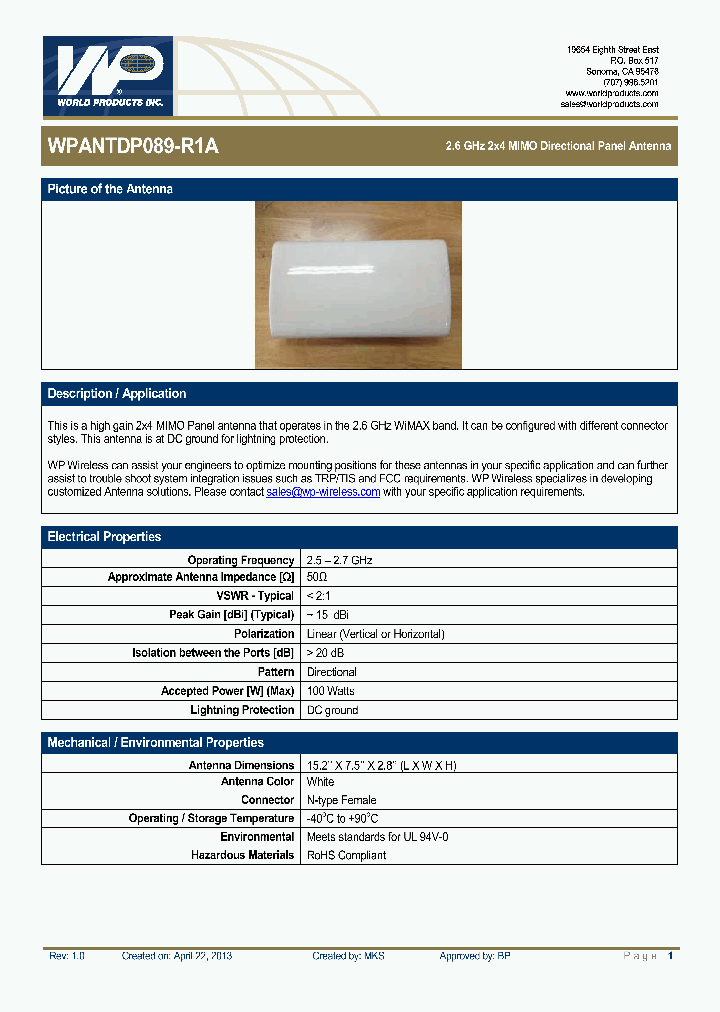 WPANTDP089-R1A_8195063.PDF Datasheet