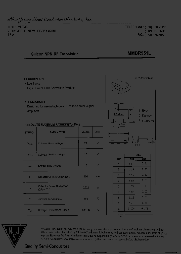 MMBR951L_8196921.PDF Datasheet