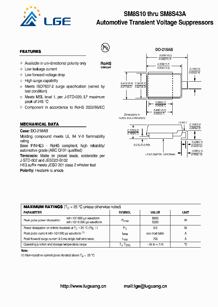 SM8S11A_8209244.PDF Datasheet