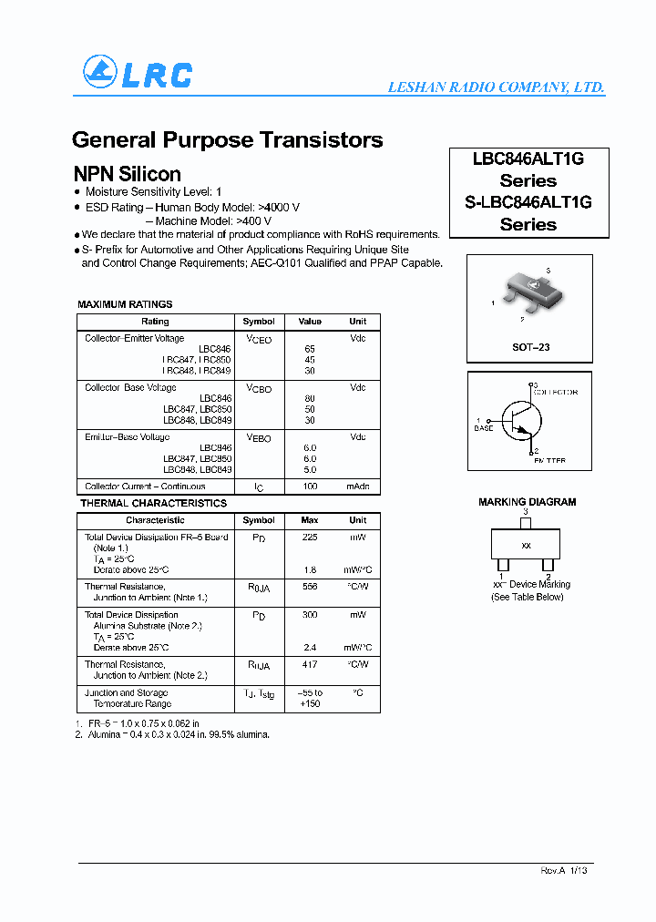 LBC846ALT1G-15_8211611.PDF Datasheet