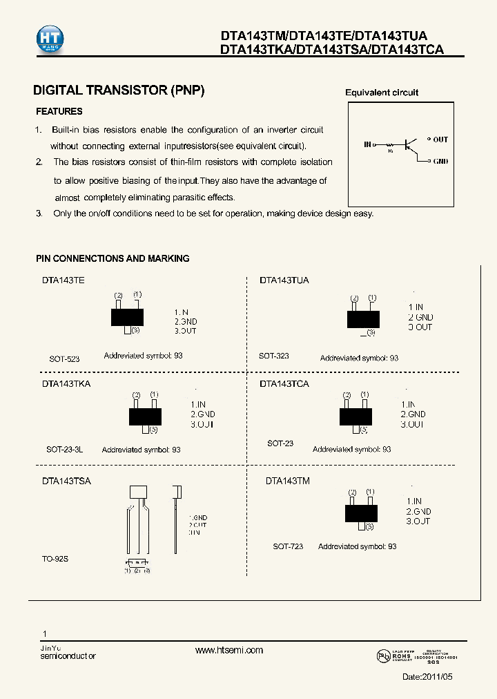 DTA143TCA_8213822.PDF Datasheet