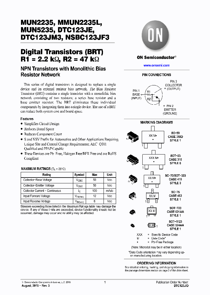 NSVMMUN2235LT1G_8221038.PDF Datasheet