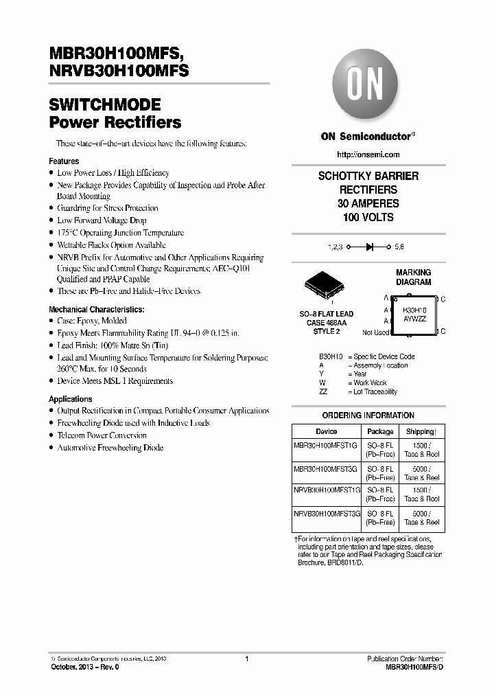MBR30H100MFS_8223781.PDF Datasheet