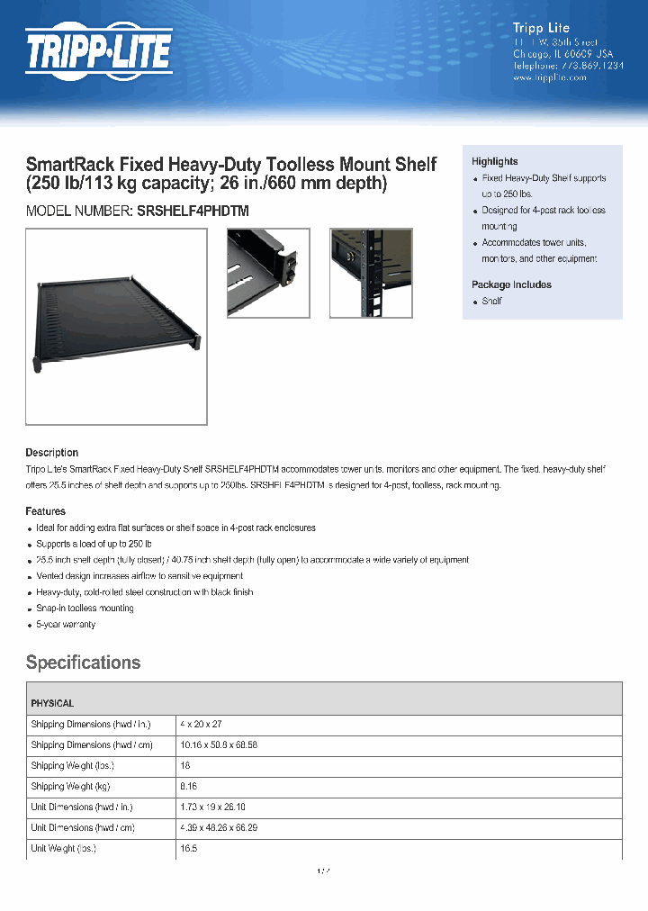 SRSHELF4PHDTM_8223942.PDF Datasheet