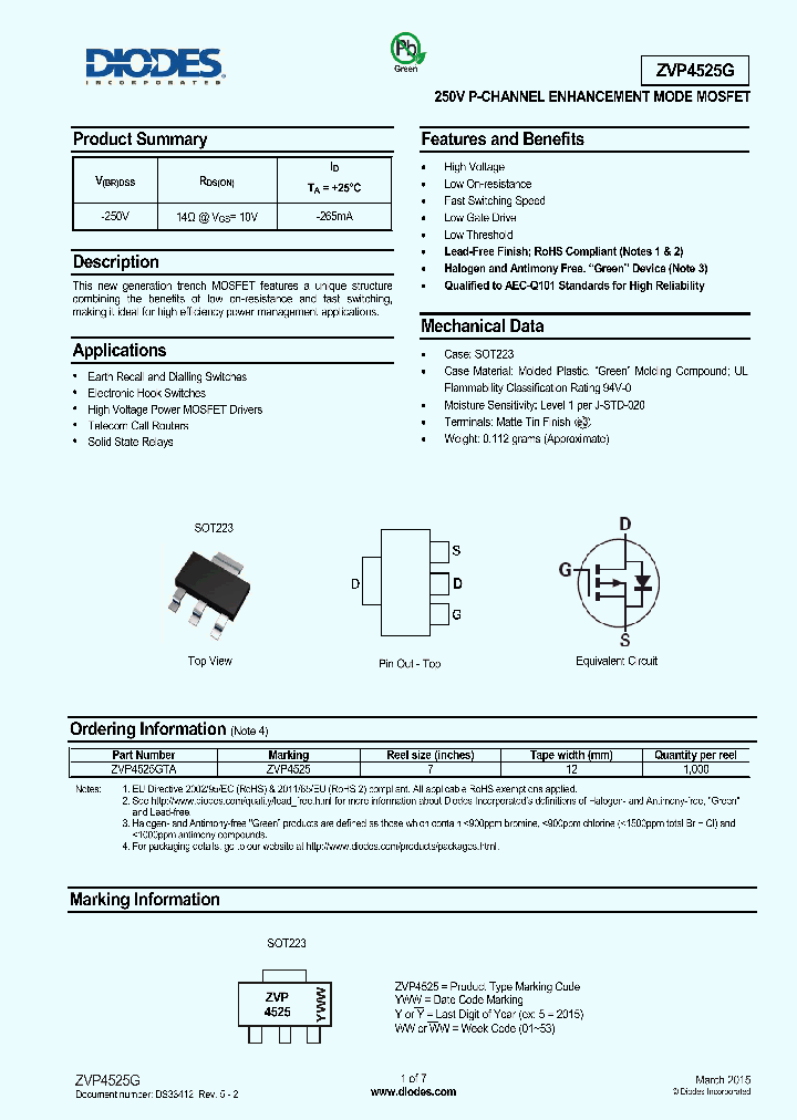 ZVP4525G-15_8227511.PDF Datasheet