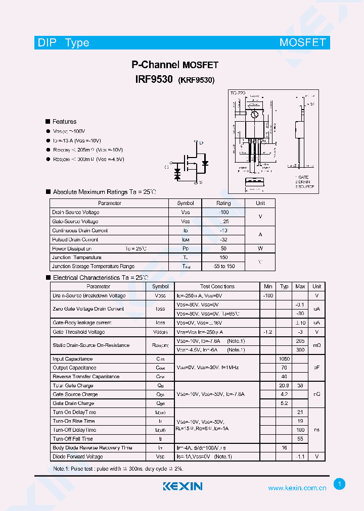 IRF9530_8234593.PDF Datasheet