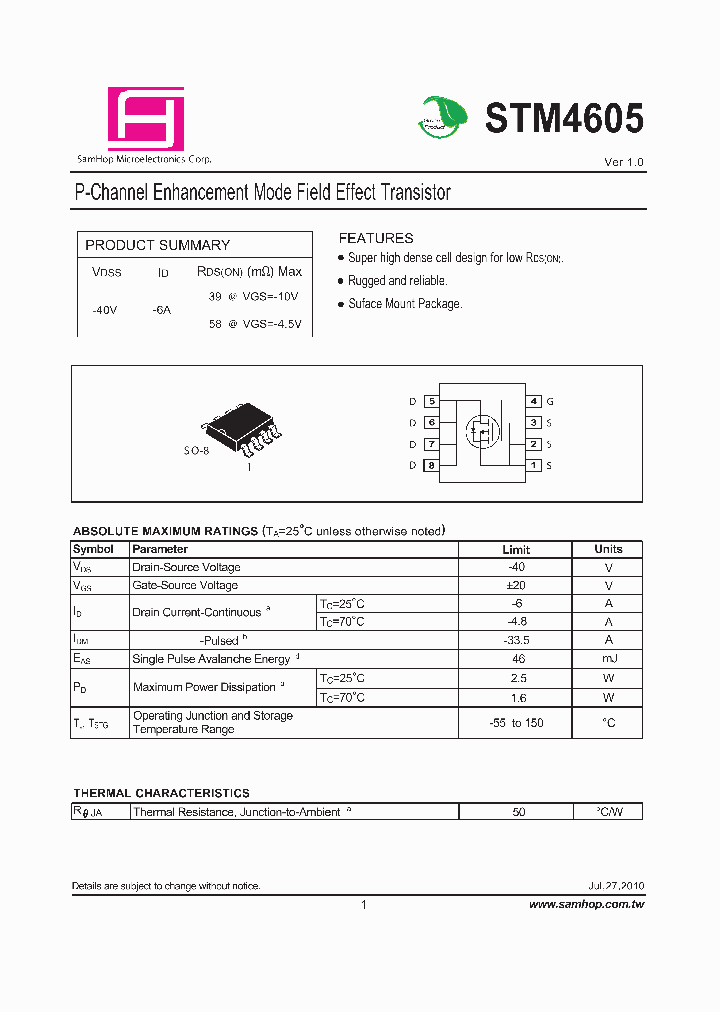 STM4605_8237520.PDF Datasheet