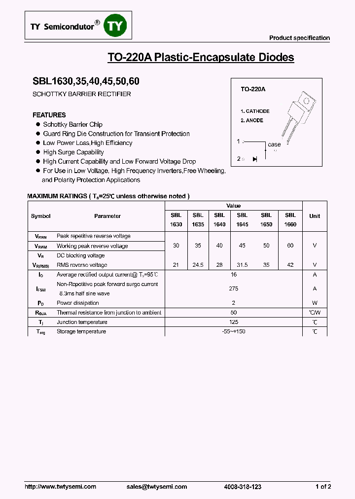 SBL1630_8239980.PDF Datasheet