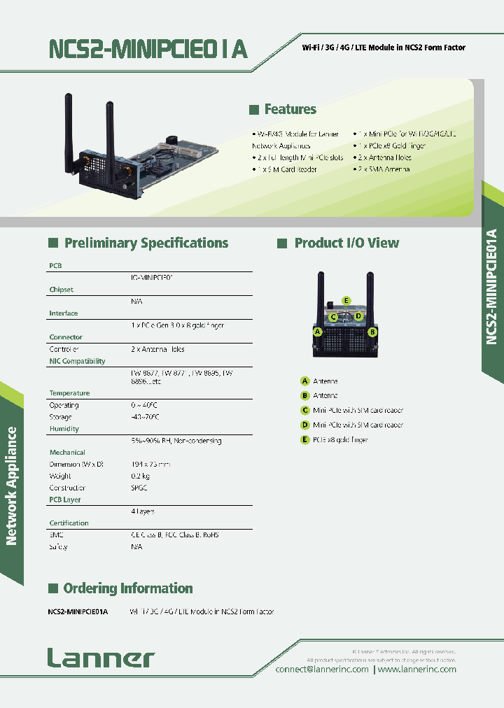 NCS2-MINIPCIE01A_8244413.PDF Datasheet