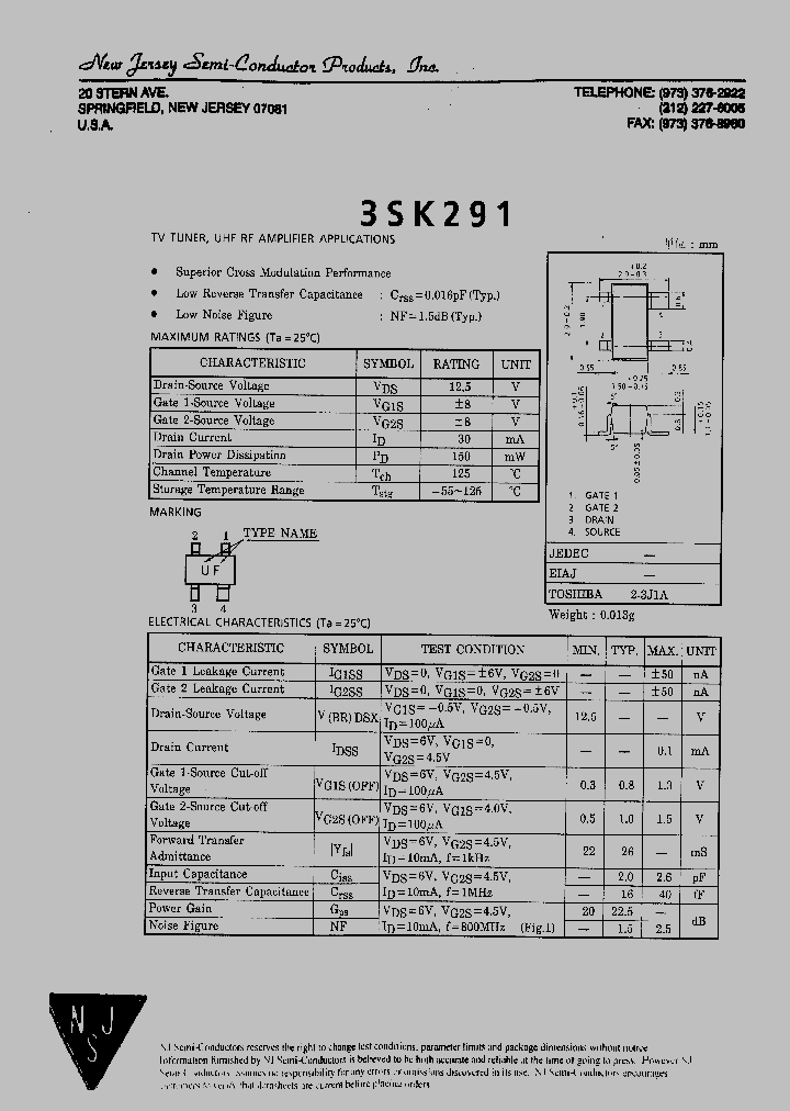 2SK291_8247599.PDF Datasheet