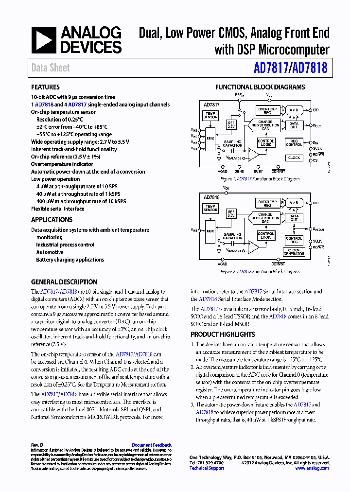 AD7817SR-REEL_8249125.PDF Datasheet