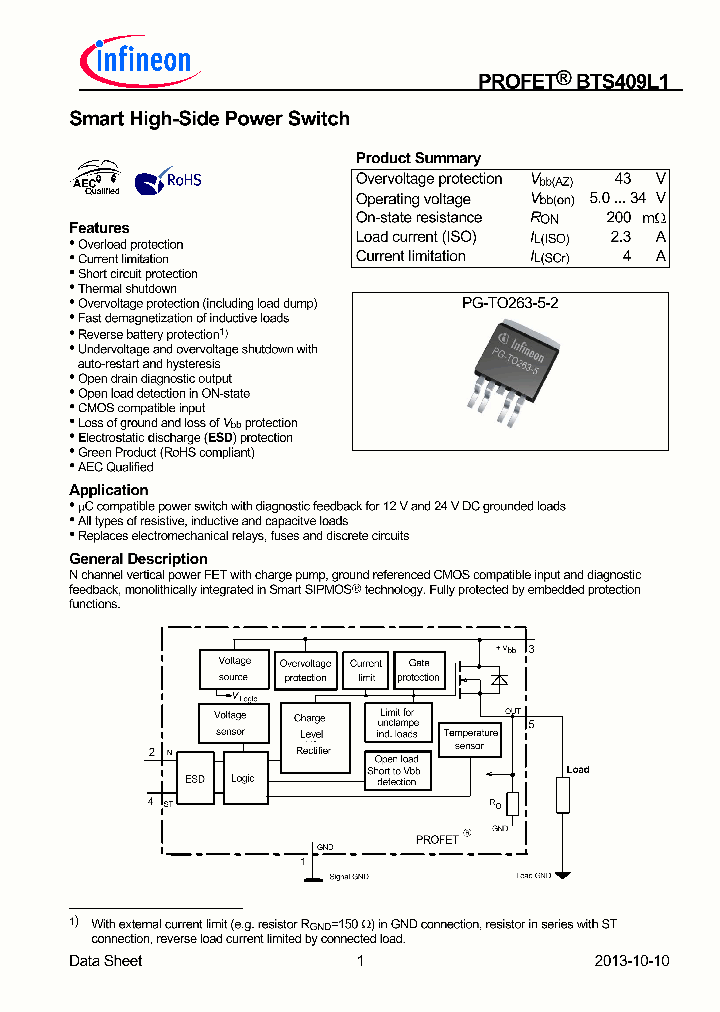 BTS409L1_8250293.PDF Datasheet