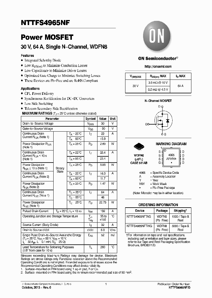 NTTFS4965NFTAG_8250658.PDF Datasheet