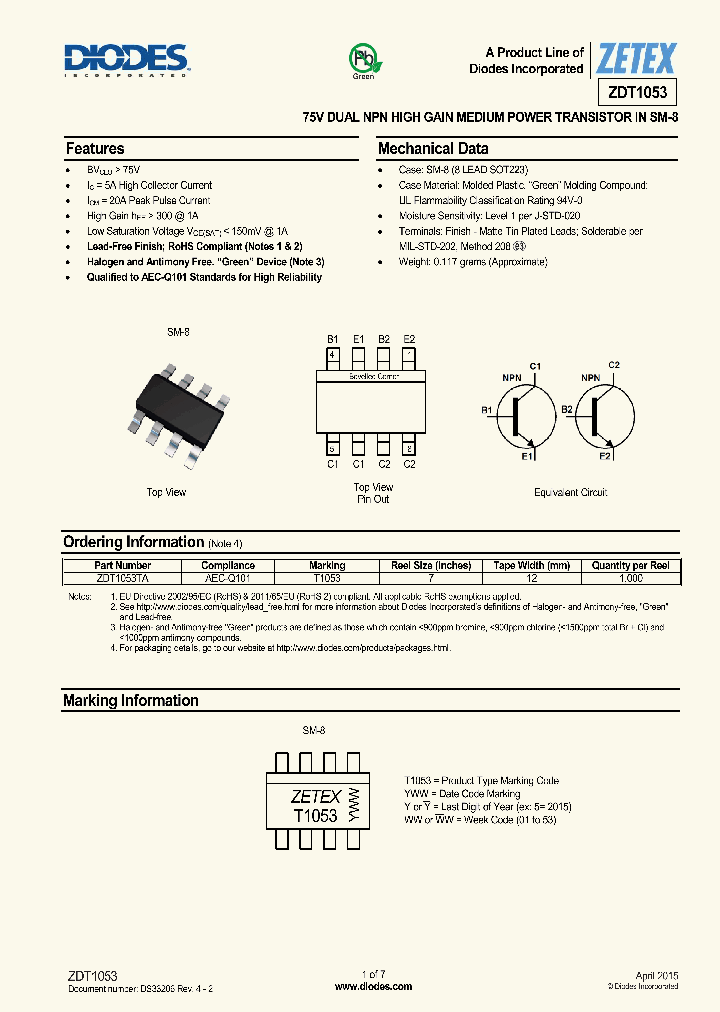 ZDT1053-15_8252147.PDF Datasheet