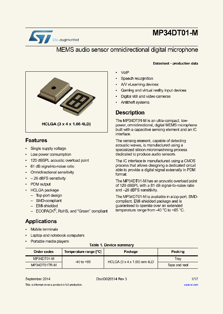 MP34DT01-M_8253390.PDF Datasheet