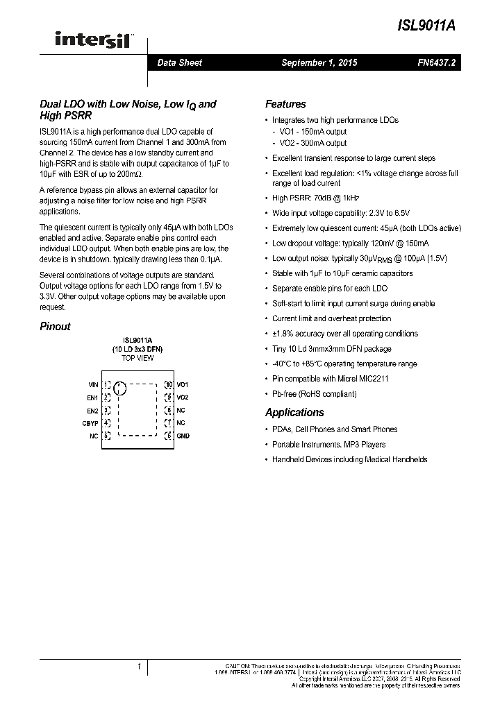 ISL9011AIRMGZ_8256527.PDF Datasheet