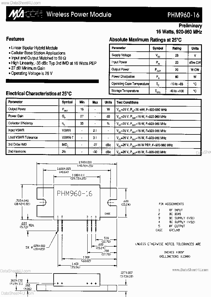 PHM960-16_7869661.PDF Datasheet