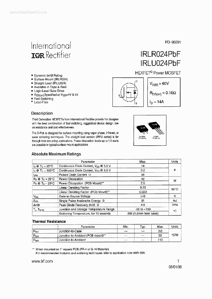 IRLU024PBF_7877352.PDF Datasheet