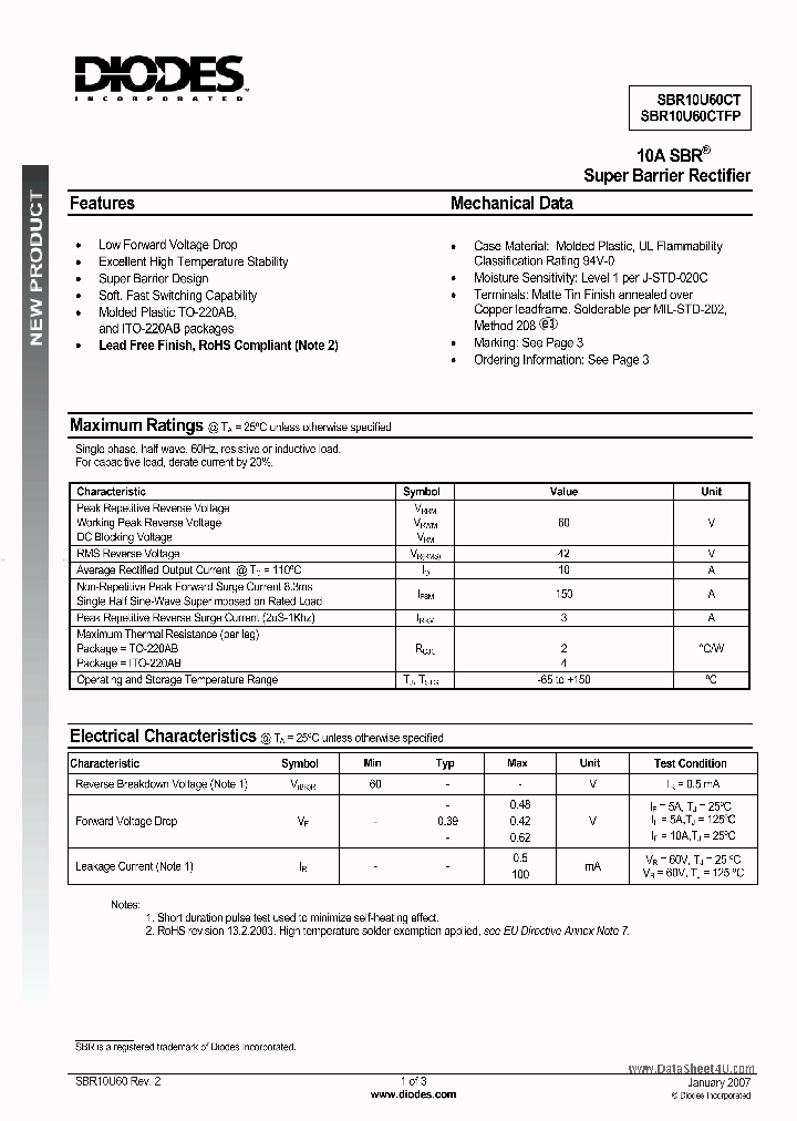 SBR10U60CTFP_7878555.PDF Datasheet