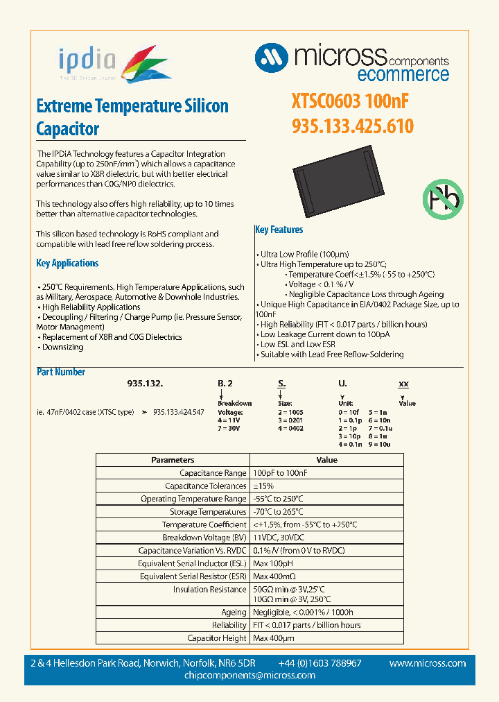 XTSC0603-100NF_8285694.PDF Datasheet